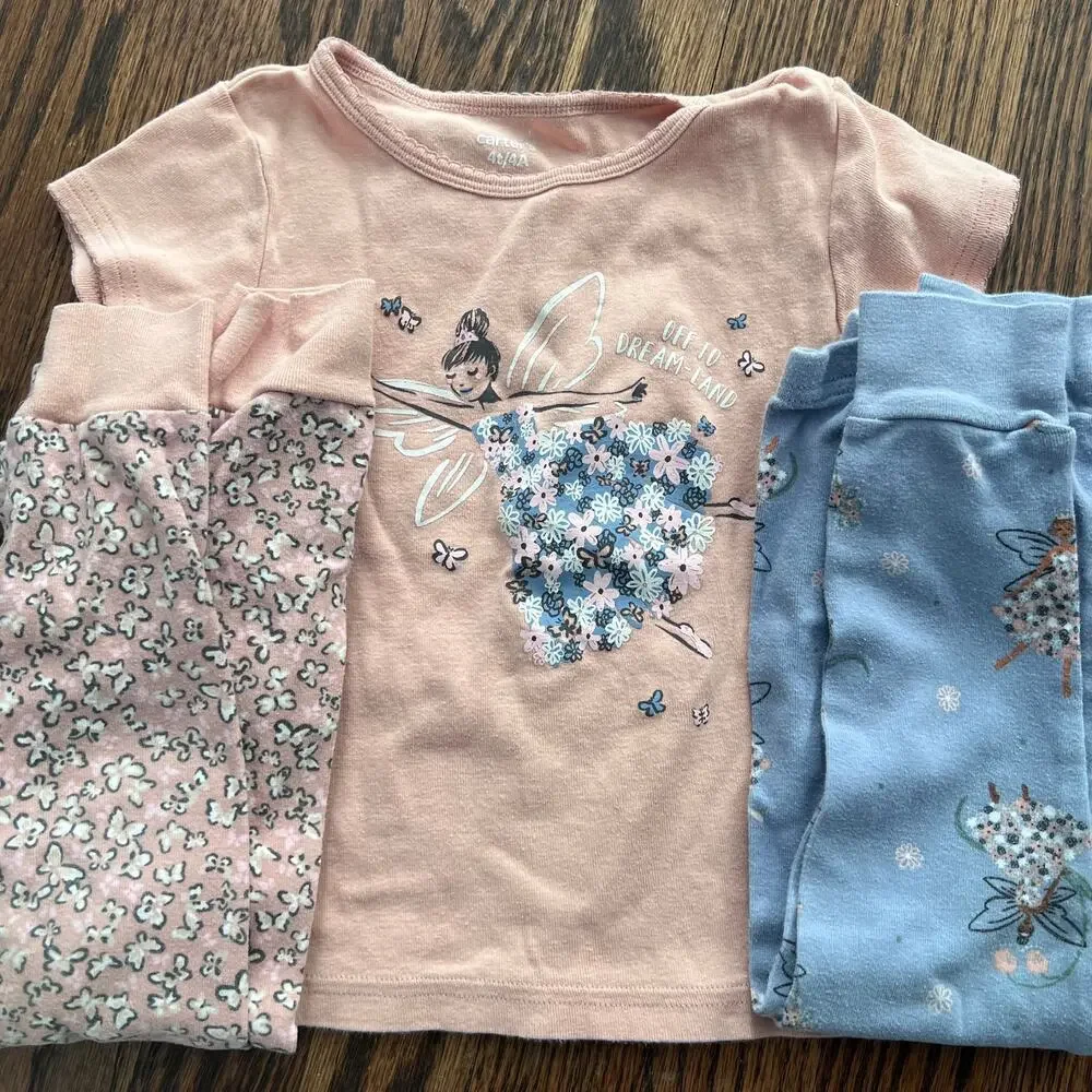 Girl's 4T Pajama Bundle - Gap, Old Navy, Carter's - Short and Long Sleeve
